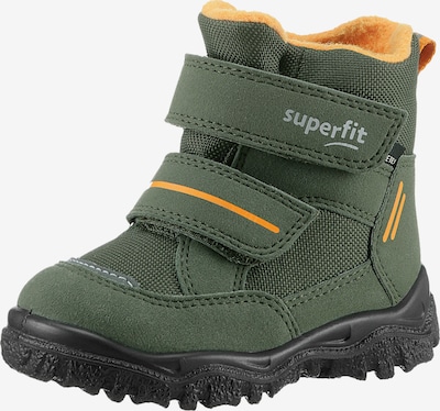 Sniego batai ''HUSKY 1'' iš SUPERFIT, spalva – šviesiai pilka / rusvai žalia / oranžinė, Prekių apžvalga