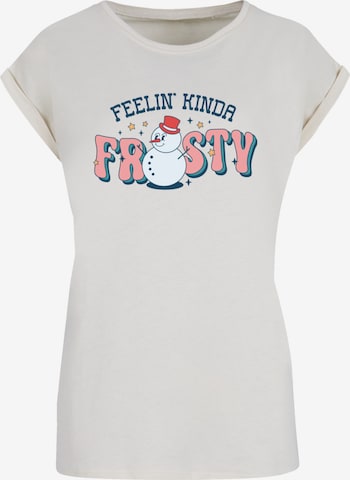 F4NT4STIC Shirt 'Feelin Kinda Frosty Snowman' in Beige: Vorderseite