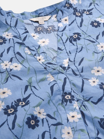 Cellbes of Sweden Gewebte Tunika mit einem Blumen-Muster in Blau