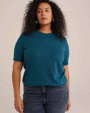 WE Fashion Pulover | modra barva: sprednja stran