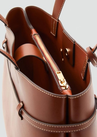 MANGO Schultertasche 'Dahlia' in Braun