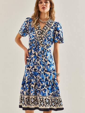 Bianco Lucci Jurk in Blauw