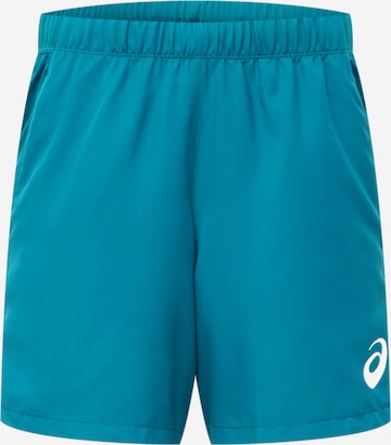 ASICS Regular Workout Pants in Green: front