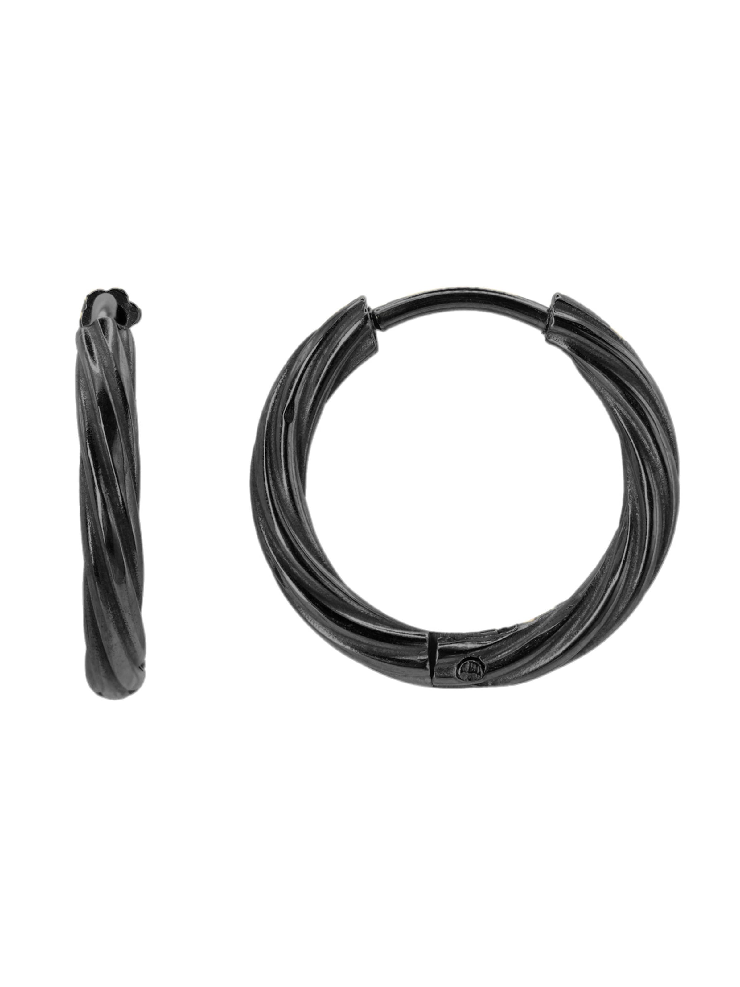 Heideman Ohrring in Schwarz: Vorderseite