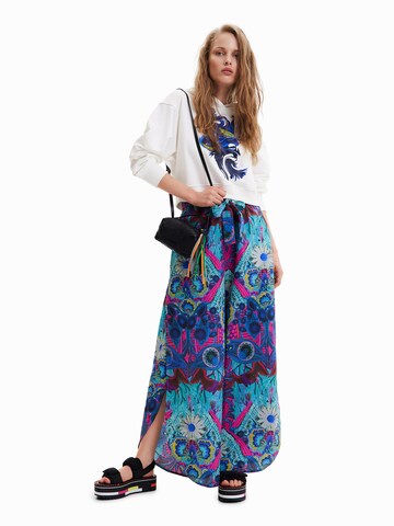 Desigual Wide leg Byxa i blå