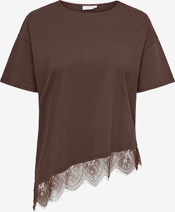 T-shirt 'CARCast' ONLY Carmakoma en marron : devant