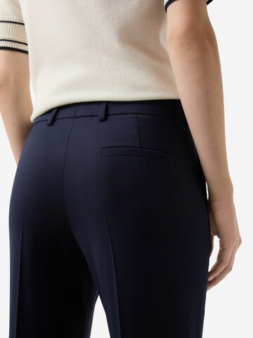 BOGNER Regular Bundfaltenhose in Blau