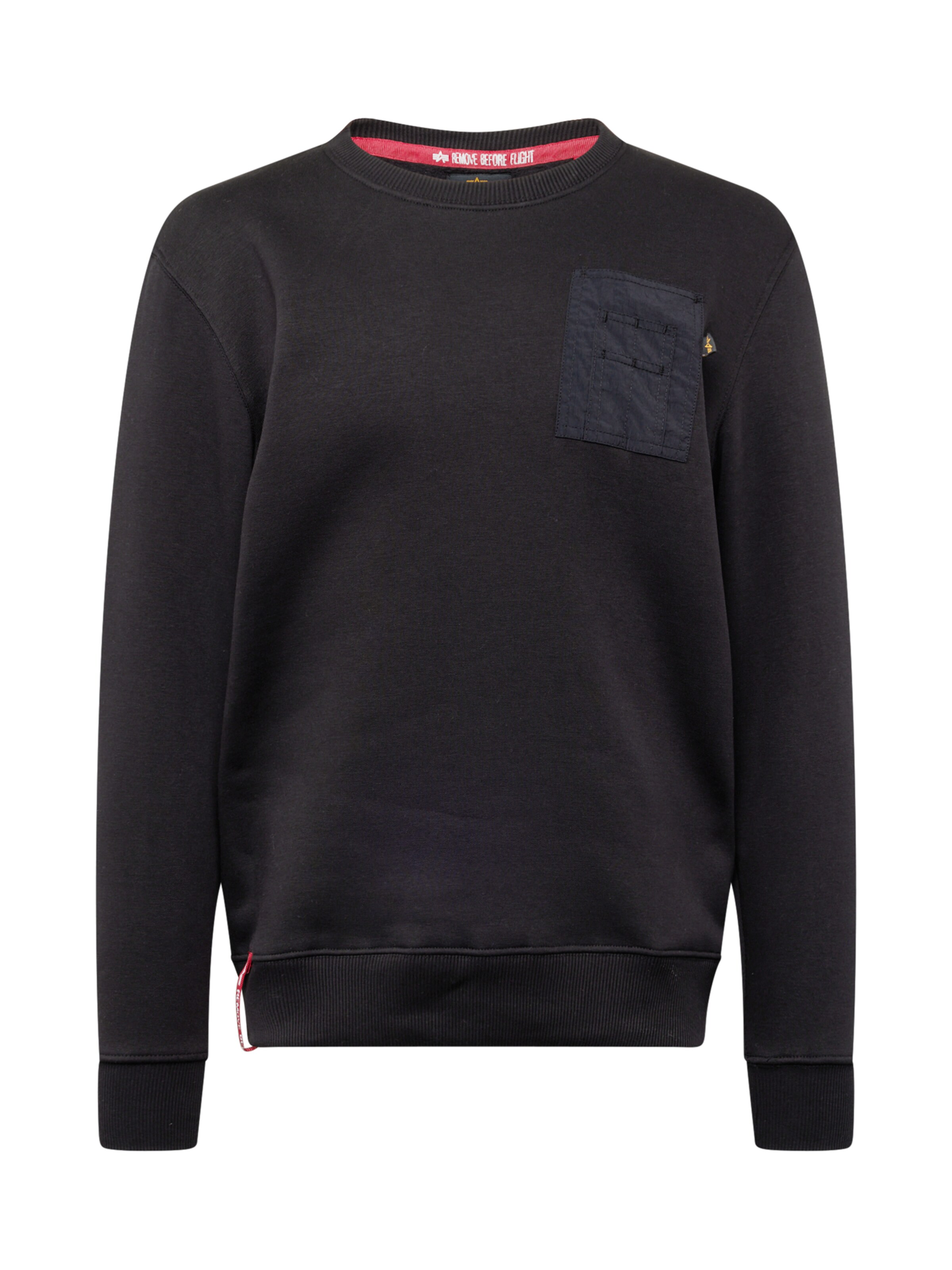 ALPHA INDUSTRIES Sweatshirt in Schwarz: Vorderseite