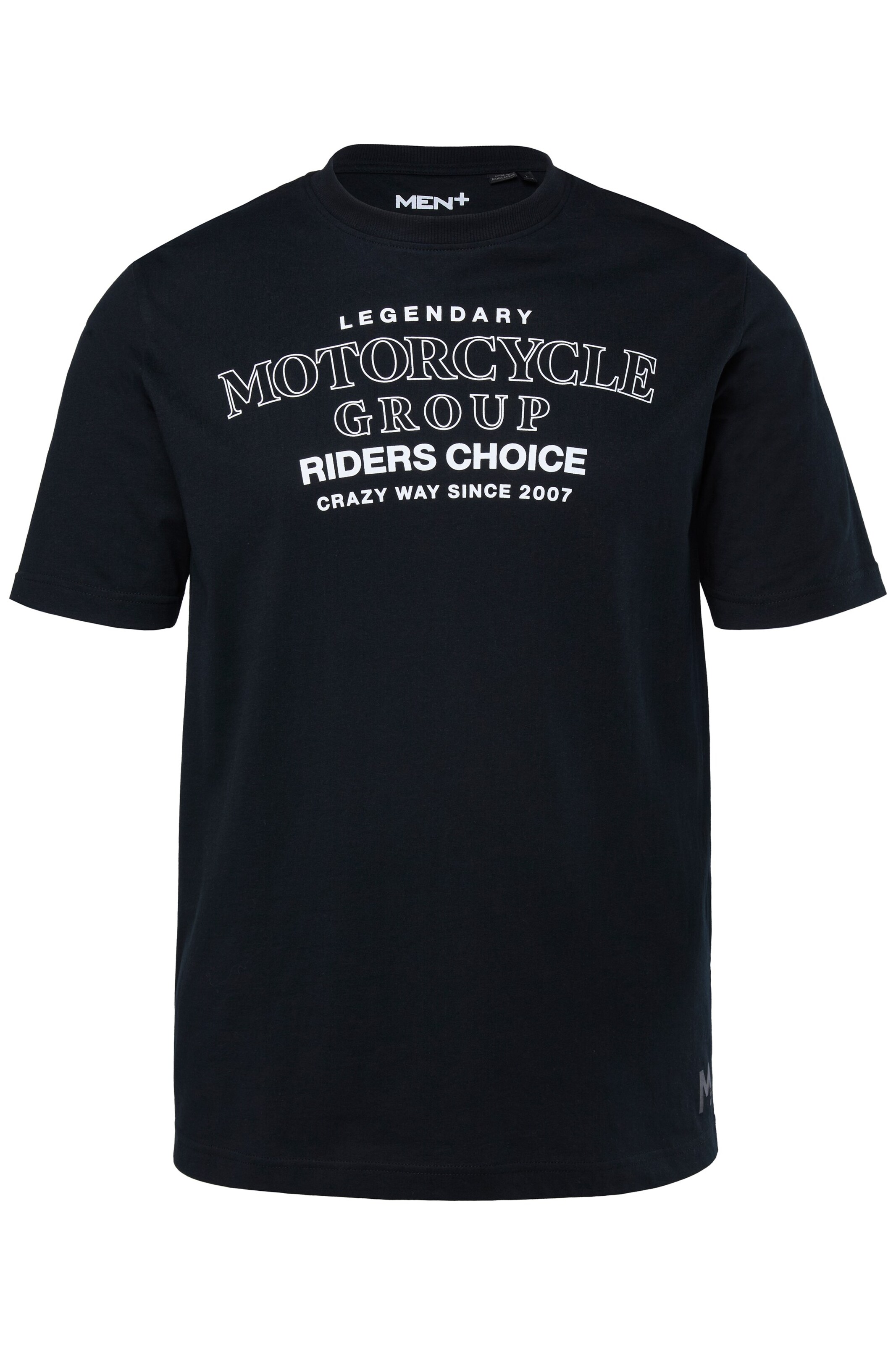 Men Plus Shirt in Black: front