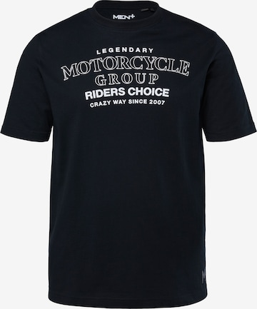 Men Plus Shirt in Black: front
