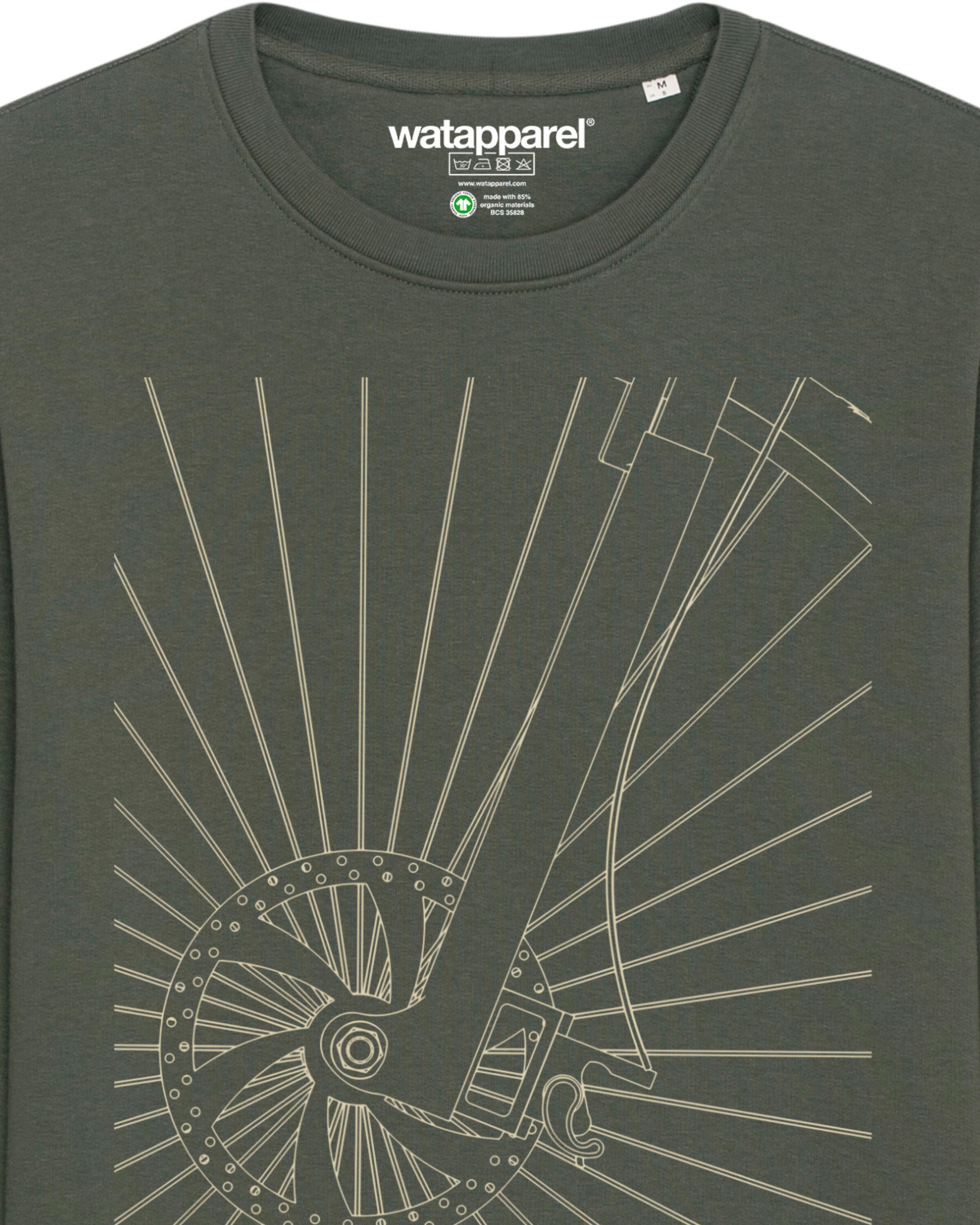 Watapparel Sweatshirt ' Fahrradspeichen ' in Groen