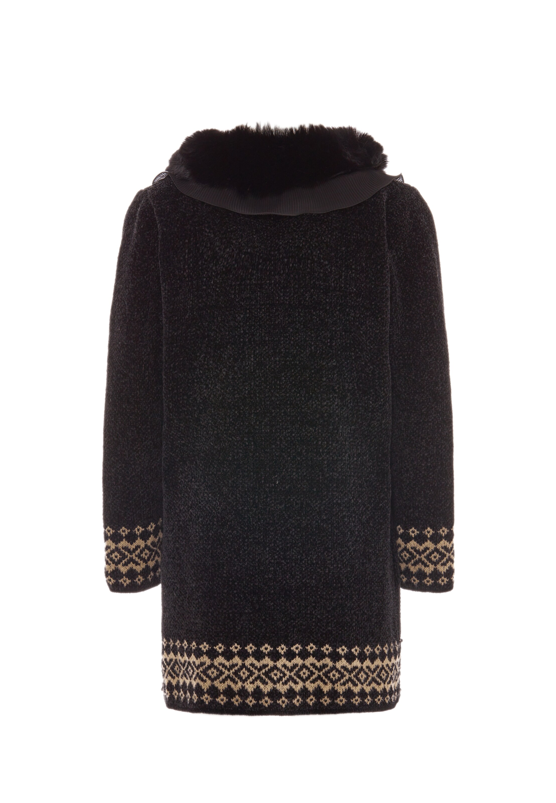 Geacă tricotată de la faina pe negru