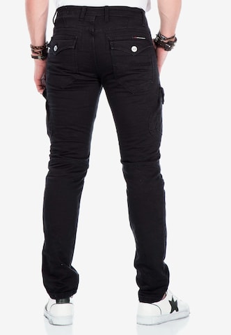 CIPO & BAXX Regular Cargo Pants 'Worked' in Black