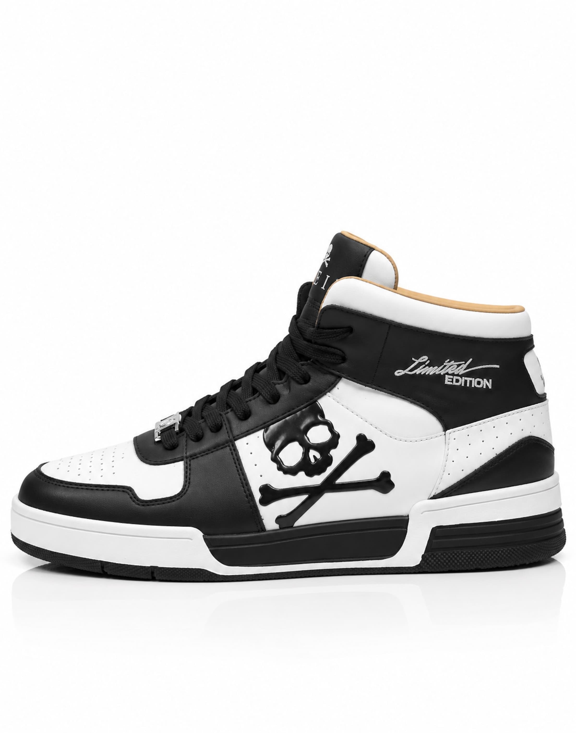 Philipp Plein - Sapatilhas altas 'Notorius' em preto: frente