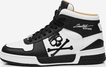 Philipp Plein - Sapatilhas altas 'Notorius' em preto: frente
