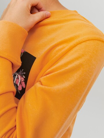 JACK & JONES - Sudadera 'Flores' en naranja