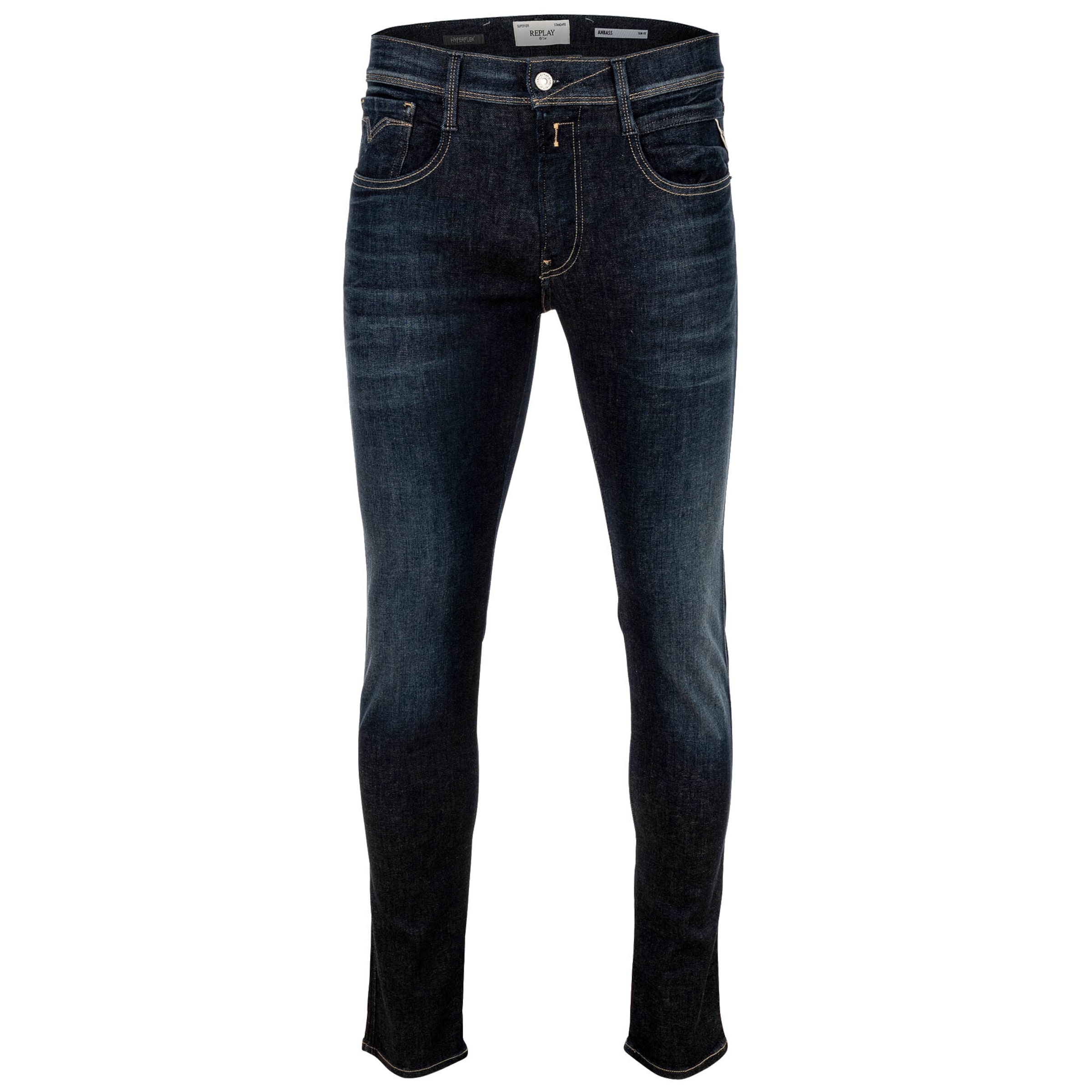Slimfit Jeans 'Anbass' di REPLAY in blu: frontale