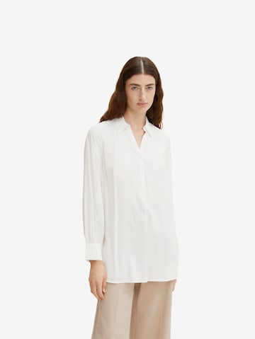 TOM TAILOR Blouse in Wit: voorkant