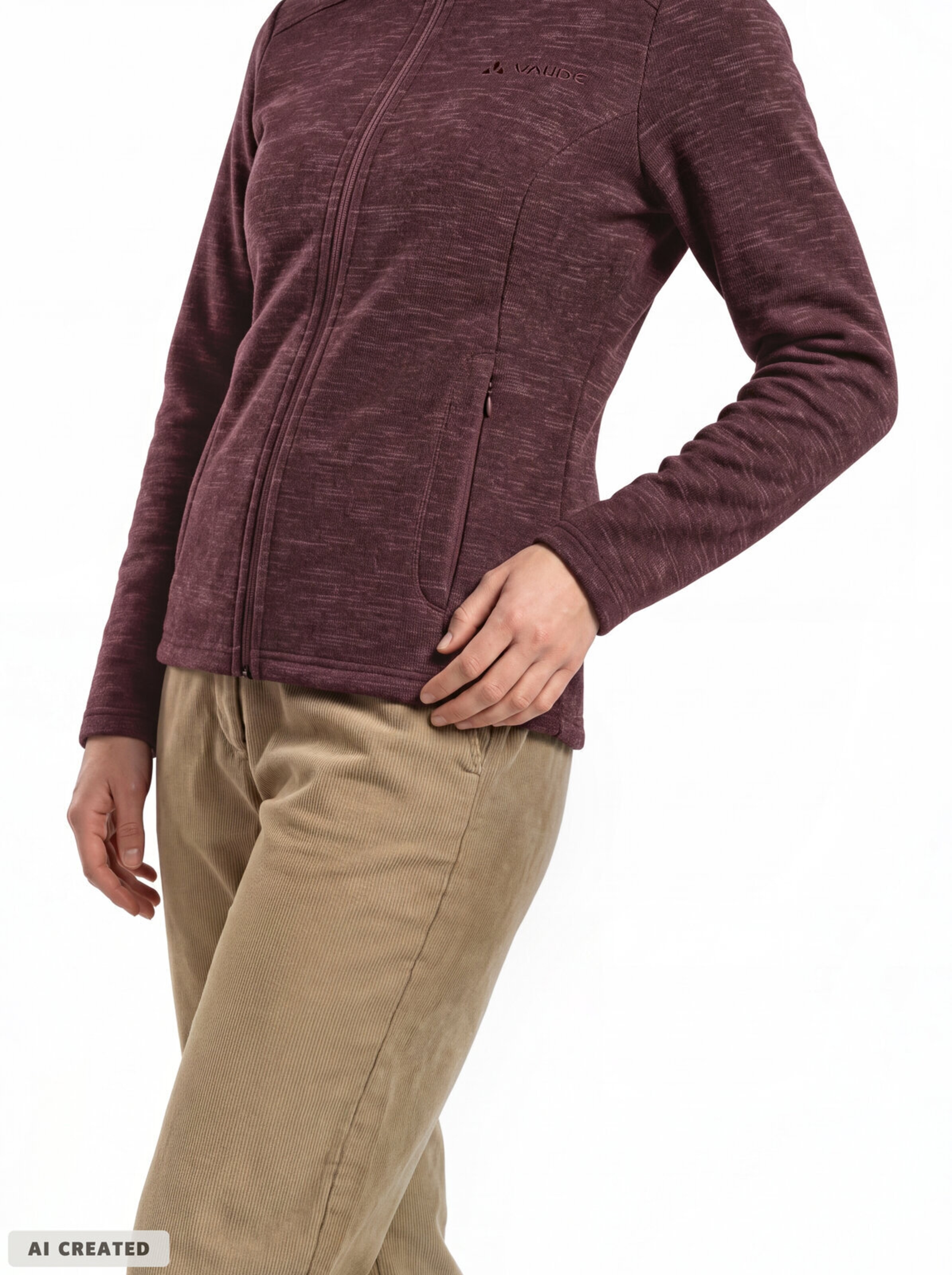 VAUDE Functionele fleece jas in Rood