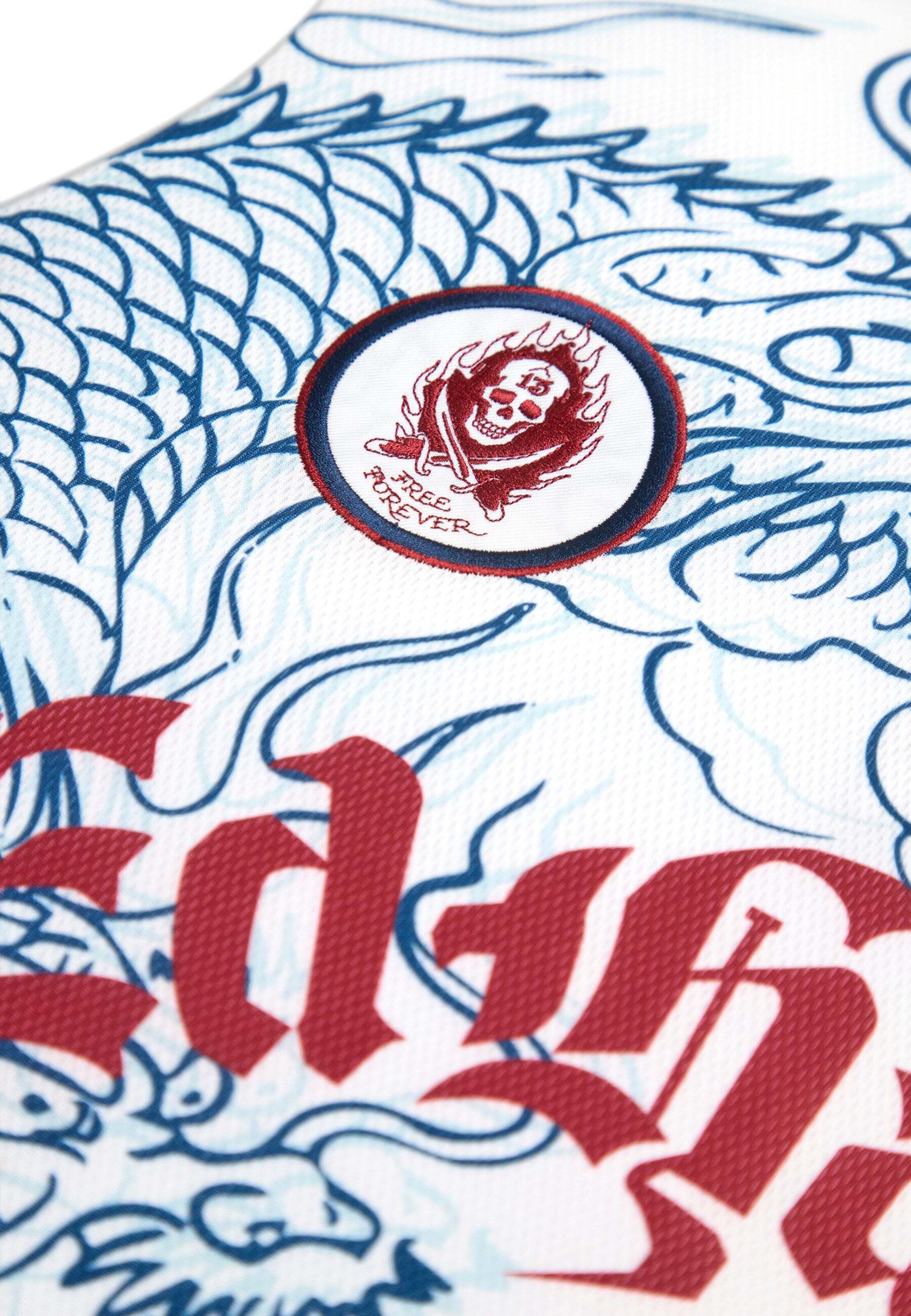 Ed Hardy Póló 'Soaring Dragon Football' - fehér