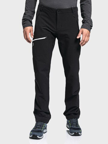 Regular Pantalon outdoor 'Folkstone' Schöffel en noir : devant