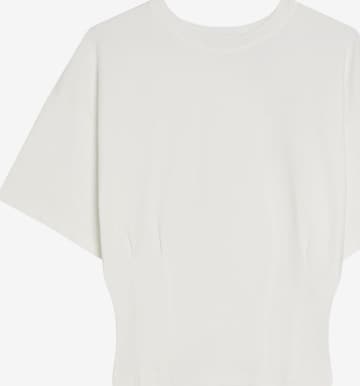 Maglietta 'Efecto Corse' di Bershka in bianco: frontale