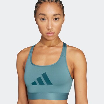 ADIDAS PERFORMANCE Bustier Sport-BH in Blau: Vorderseite