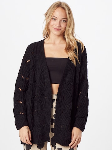 ABOUT YOU Knit Cardigan 'Fiona' in Black: front