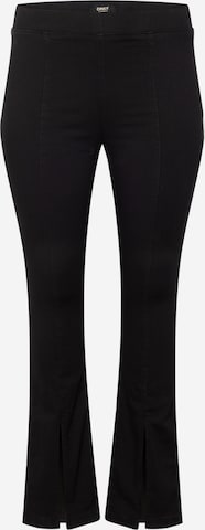 Flared Jeggings 'PAIGE' di ONLY Curve in nero: frontale