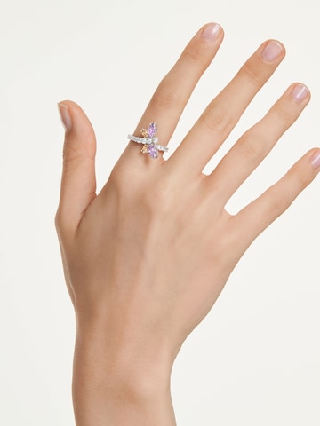 Bague Swarovski en argent : devant