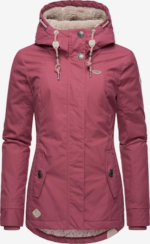 Ragwear Winter Jacket 'Monade' in Pink: front