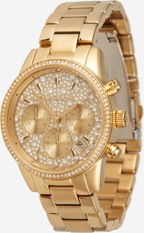 MICHAEL Michael Kors Analog klokke 'Ritz' i gull: forside