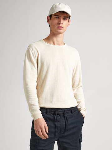 Pull-over 'MILLER' Pepe Jeans en beige : devant