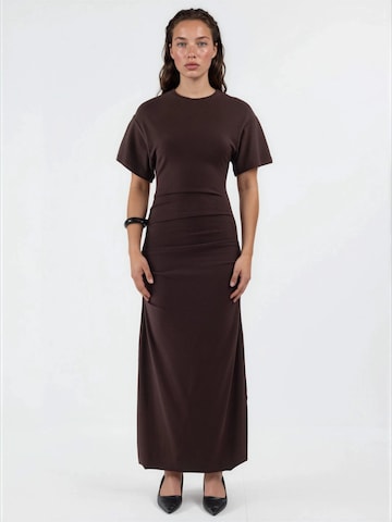 Busem Dress in Brown: front