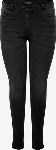 ONLY Carmakoma Skinny Jeans 'Augusta' in Zwart: voorkant