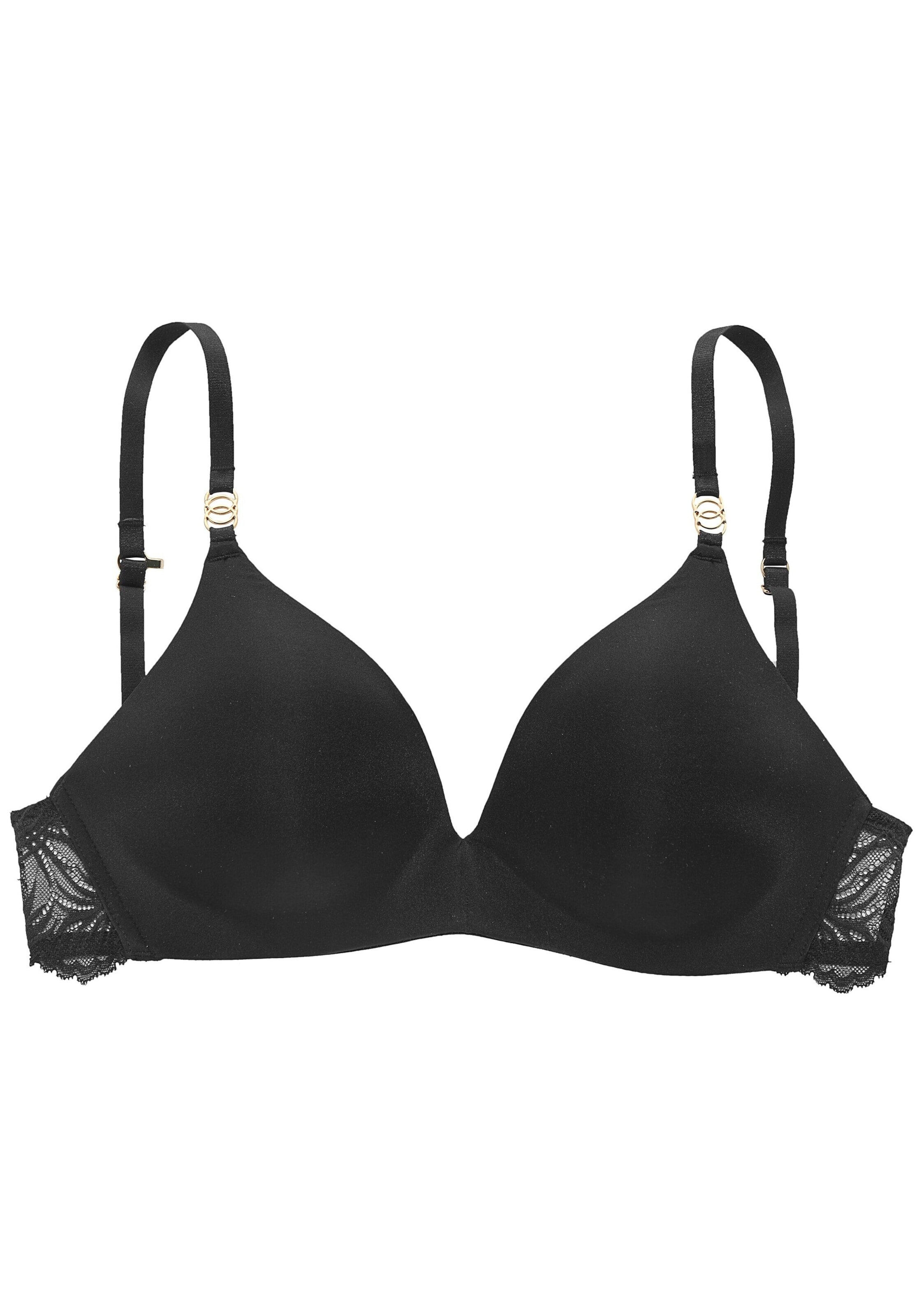 LASCANA Push-up Bra in Black: front