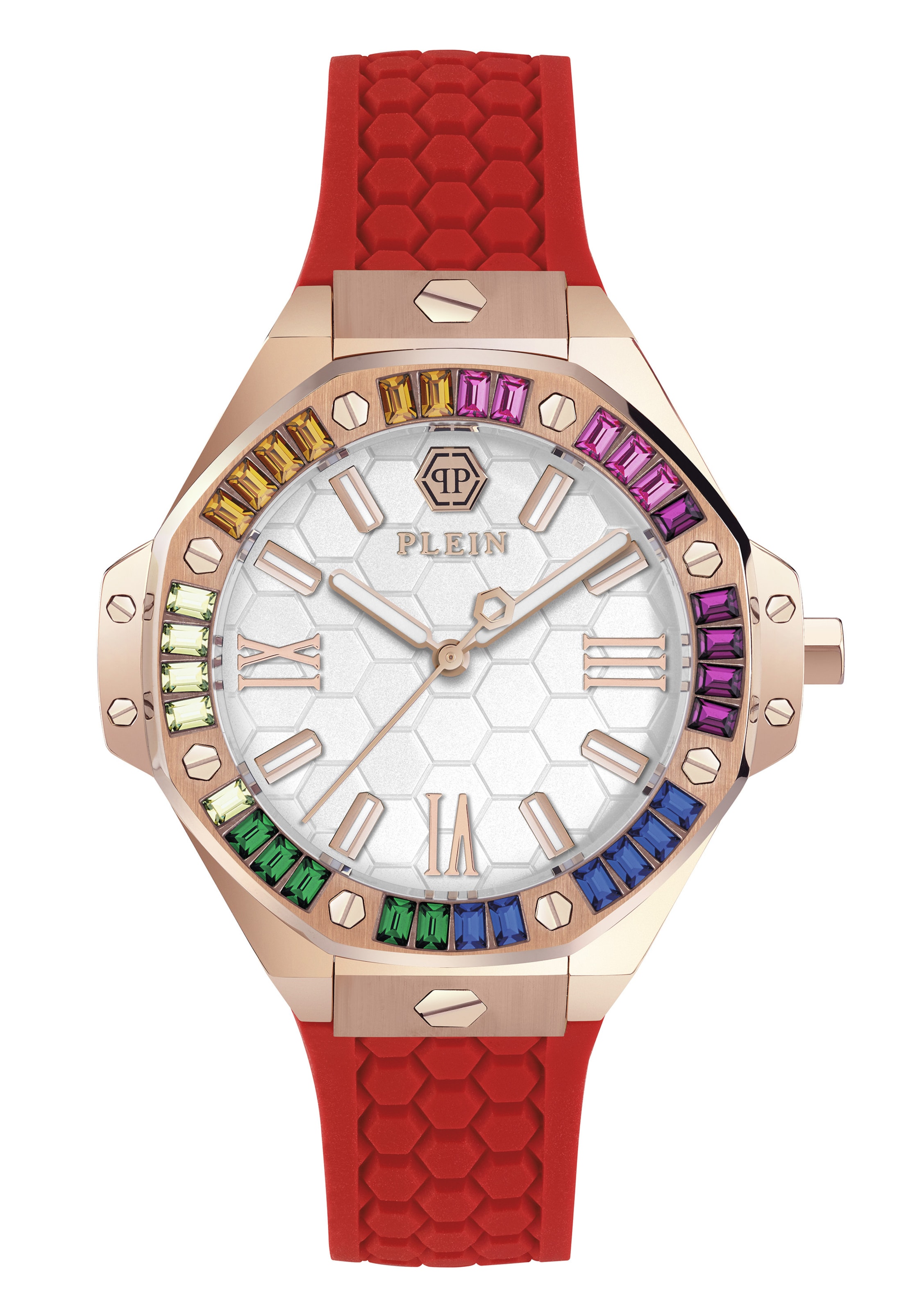 Orologio analogico di Philipp Plein Watches in rosso: frontale