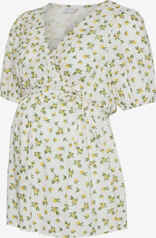 MAMALICIOUS Shirt 'Limone' in White: front