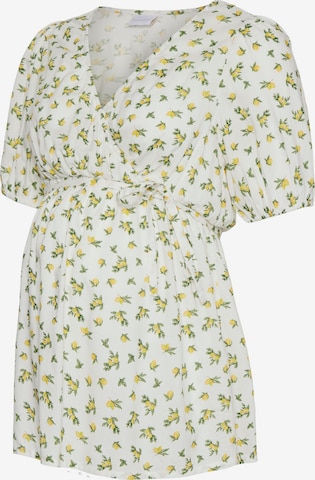 MAMALICIOUS Shirt 'Limone' in Wit: voorkant