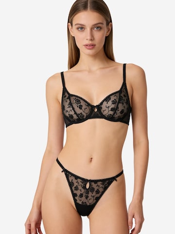 L.BEV Balconette Underwear sets 'Rosa' in Black