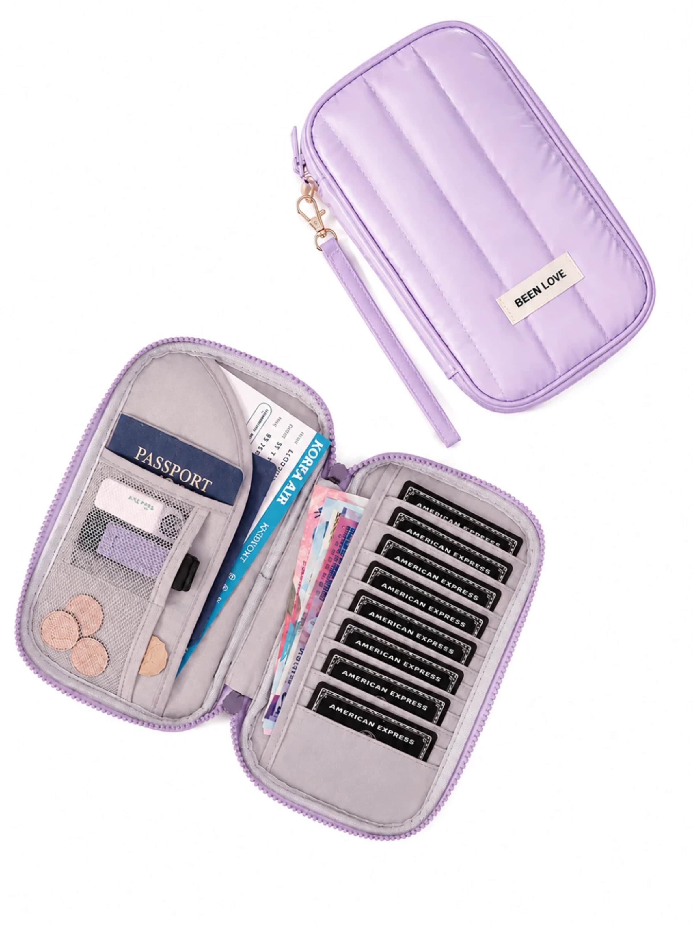 MEVYRA Document Bag 'RFID Reisepass Organizer' in Purple: front