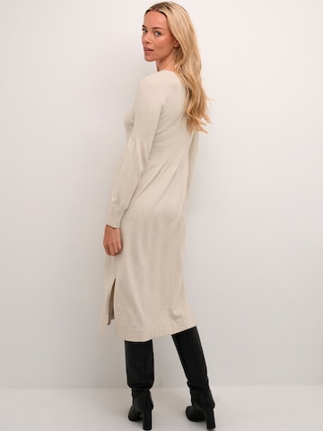 Cream Knitted dress 'Dela' in Beige