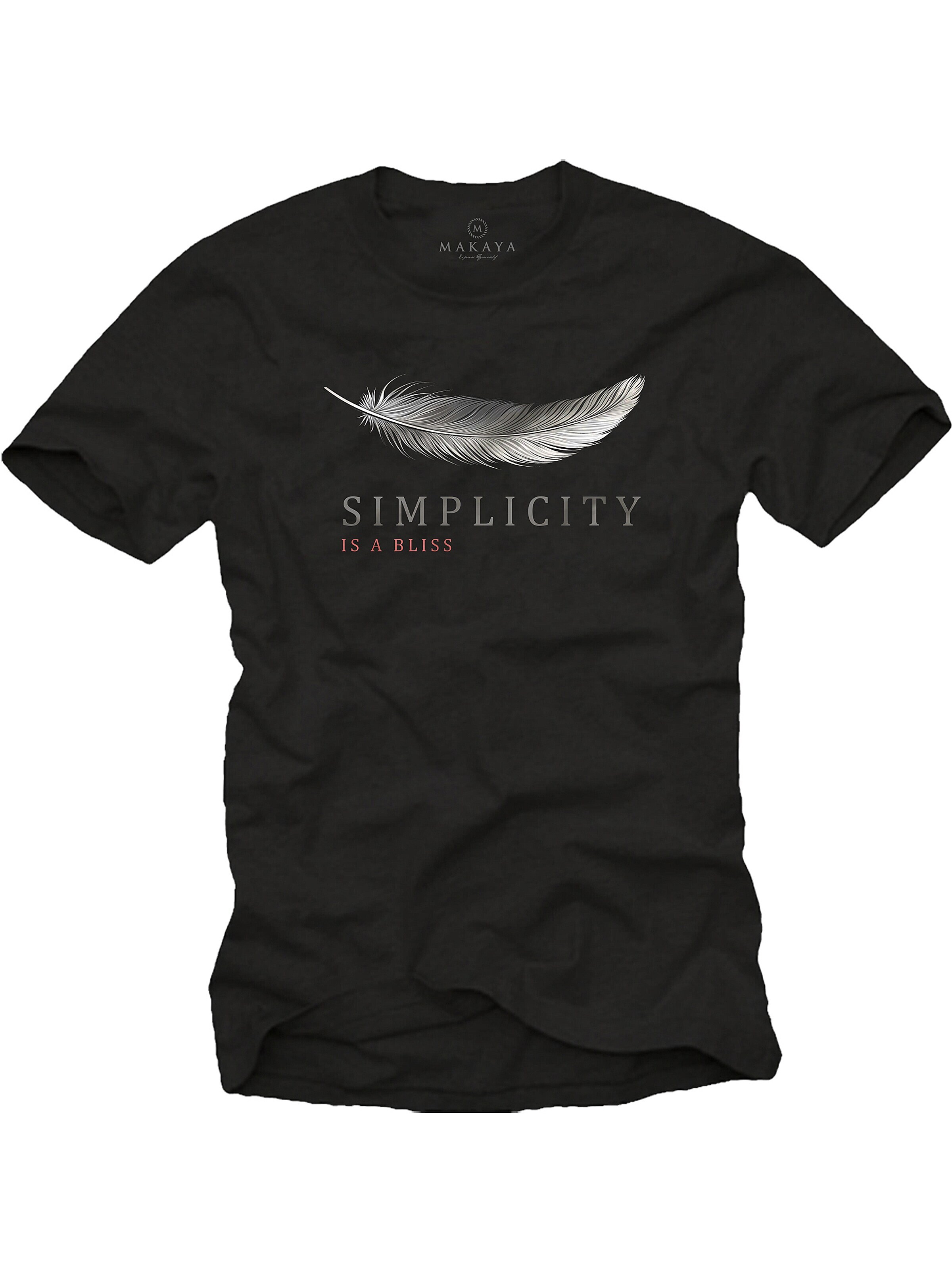MAKAYA Shirt 'Feder' in Black: front