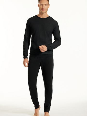 uncover by SCHIESSER Long Pajamas in Black: front