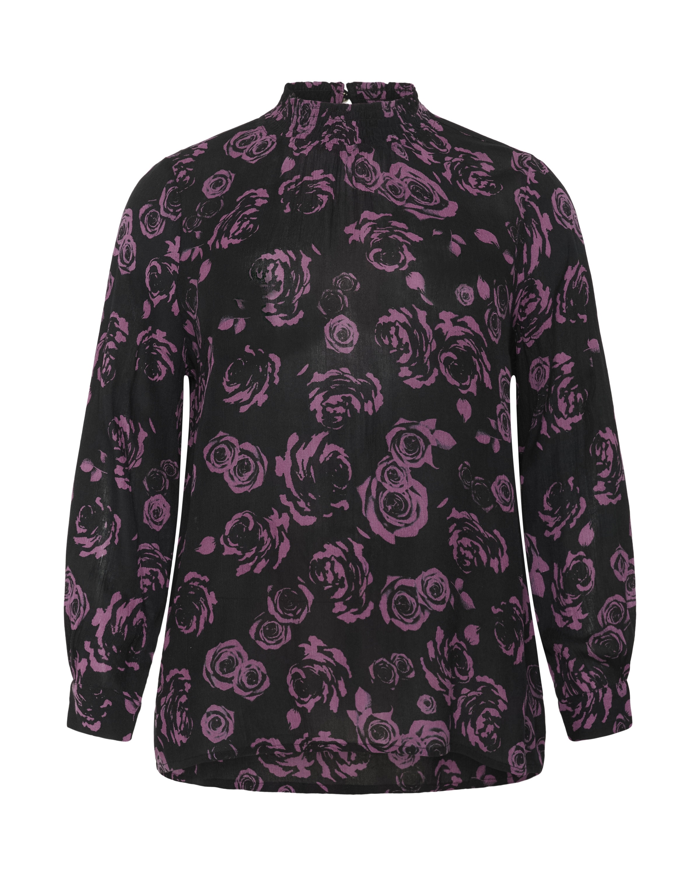 KAFFE CURVE Bluse in Schwarz: Vorderseite