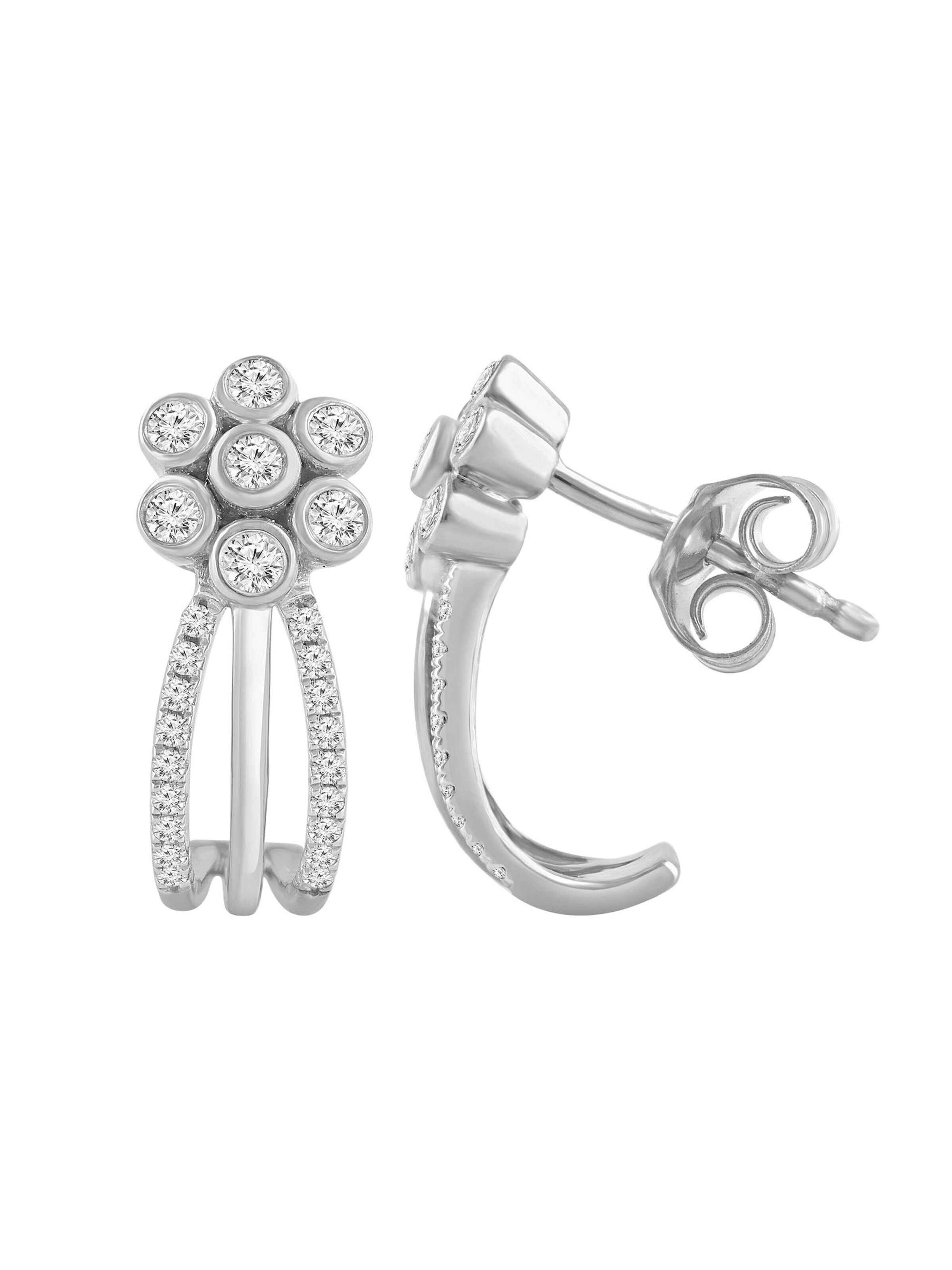 Diamant Exquis - Pendientes en plata