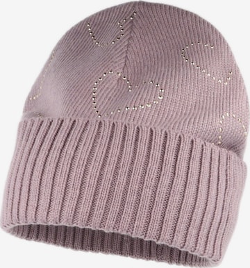 MAXIMO Mütze 'MINI GIRL-Beanie, Umschlag Studs' in Pink: Vorderseite