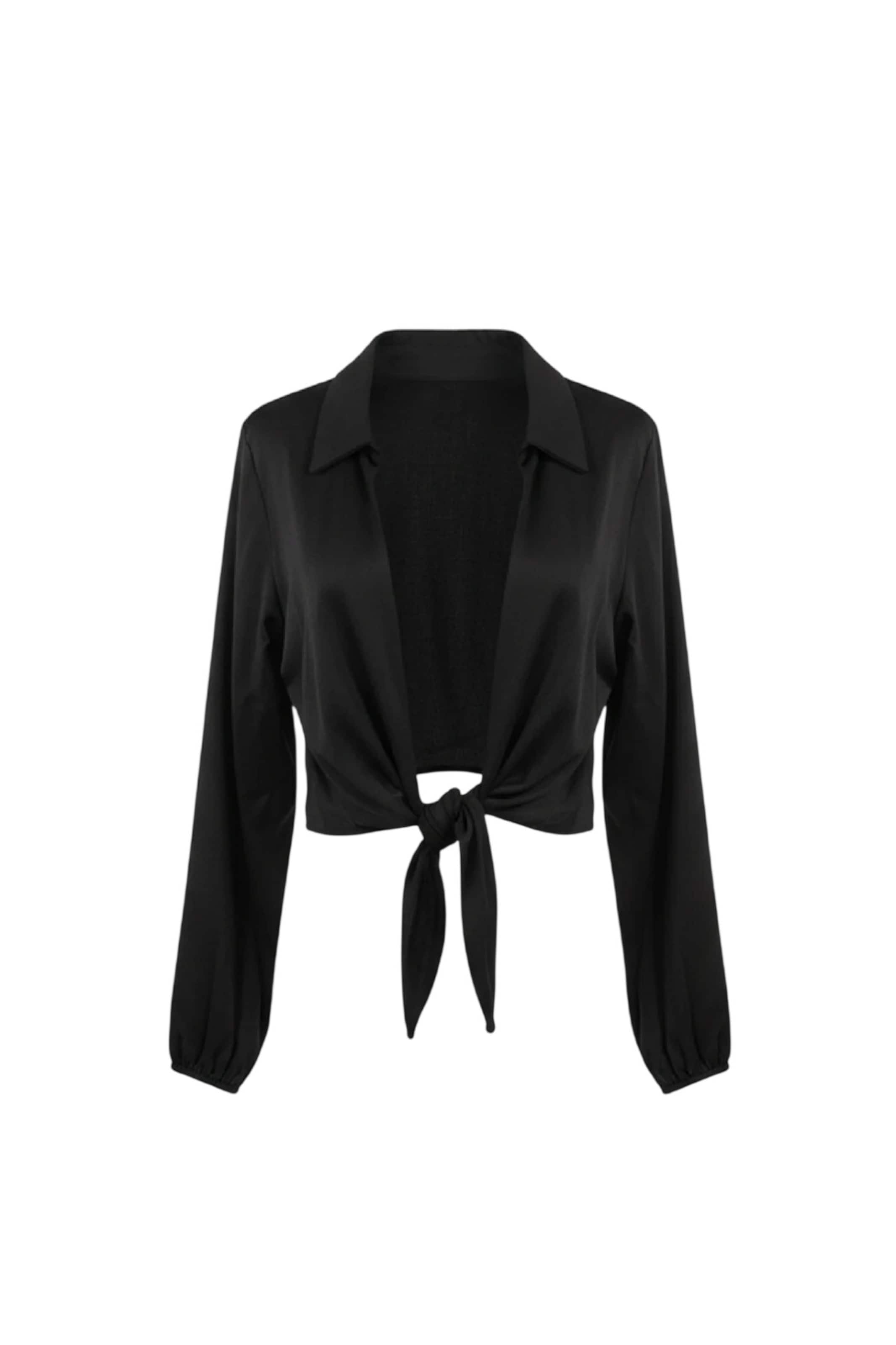 Alexa Dash Bluse in Schwarz: Vorderseite