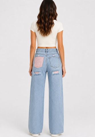 Wide leg Jeans di Elara in blu