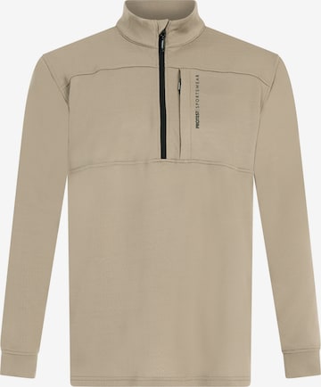 PROTEST Sportsweatshirt 'PRTGraphic' in Braun: Vorderseite